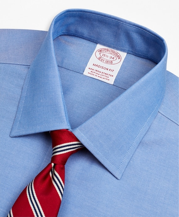 Stretch Madison Classic-Fit Dress Shirt, Non-Iron Pinpoint Ainsley Collar French Cuff