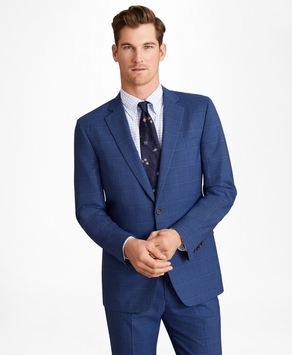 Regent Fit BrooksCool® Plaid Suit