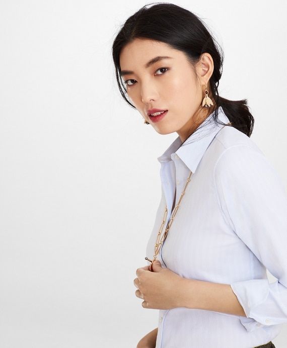 Classic-Fit Striped Cotton Dobby Luxury Shirt