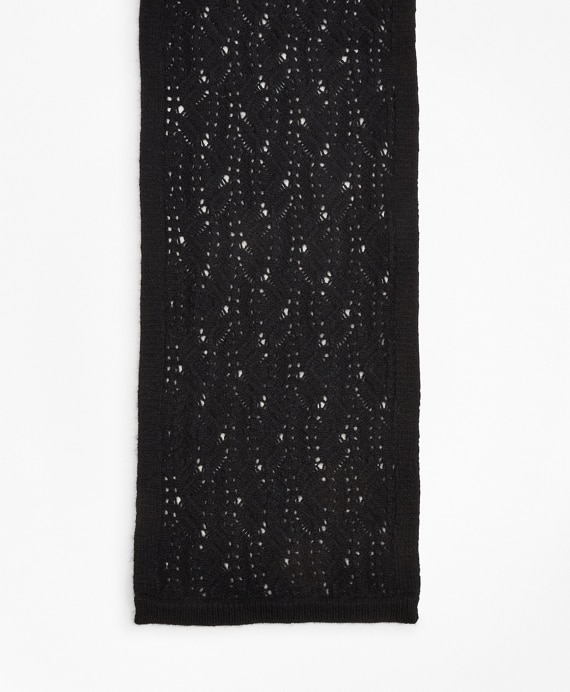 Pointelle Cable-Knit Cashmere Scarf