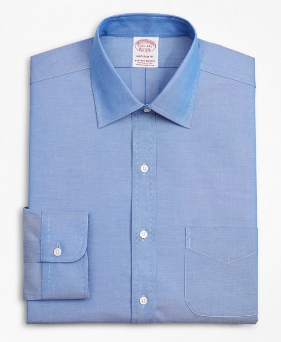 Stretch Madison Classic-Fit Dress Shirt, Non-Iron Pinpoint Ainsley Collar