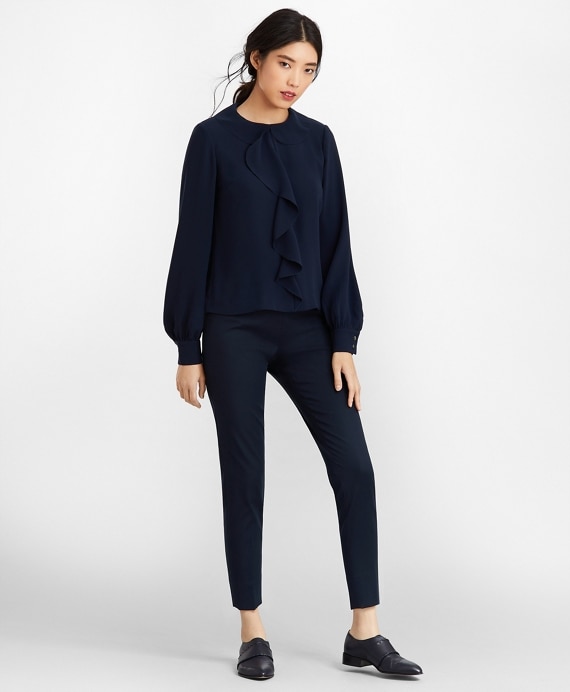 Crepe Ruffled Blouse