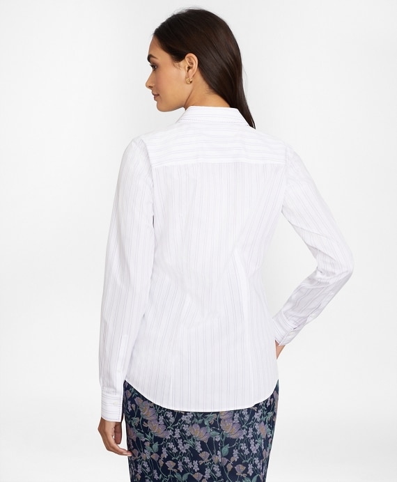 Non-Iron Striped Supima® Cotton Fitted Shirt