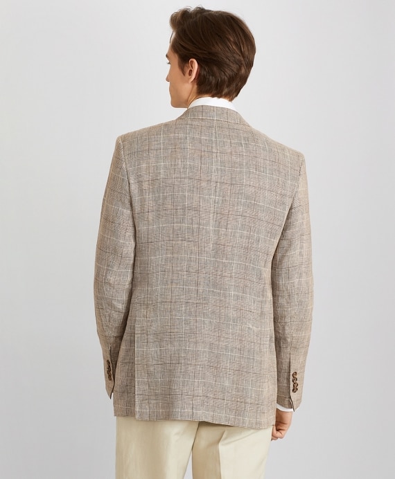 Milano Fit Three-Button Check Linen Sport Coat