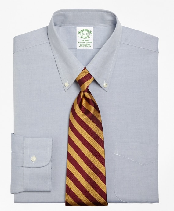 Milano Slim-Fit Dress Shirt, Button-Down Collar