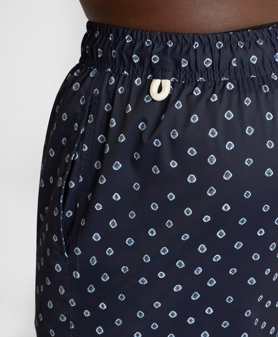 Montauk 6 Indigo Dot Swim Trunks