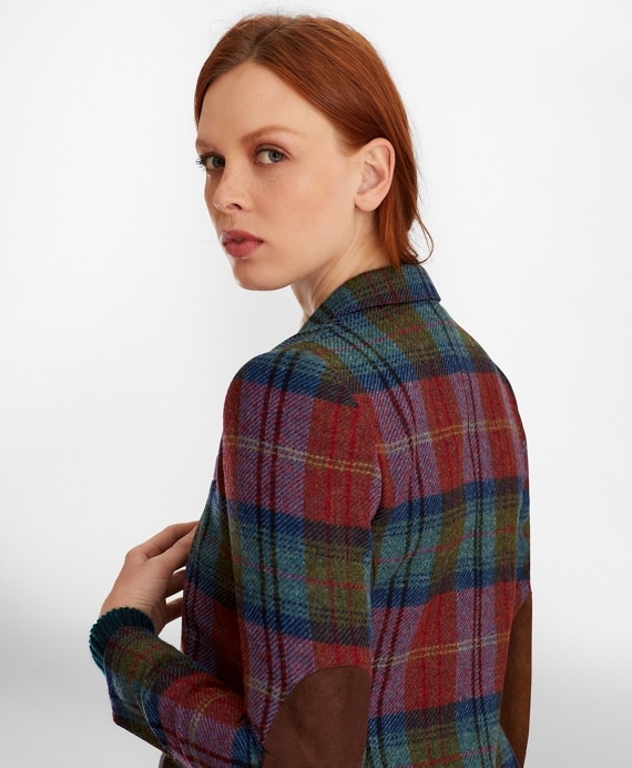 Plaid Wool Tweed Hacking Jacket