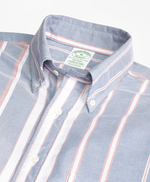 Milano Fit Oxford Bold Stripe Sport Shirt