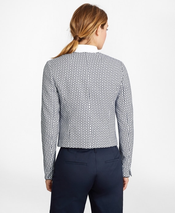 Floral Jacquard Cropped Jacket