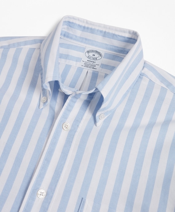 Regent Fit Oxford Wide Stripe Sport Shirt