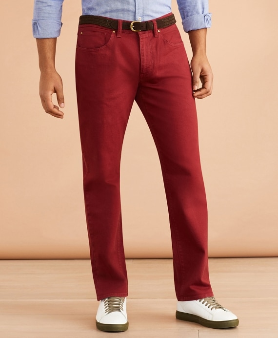 Garment-Dyed Five-Pocket Jeans