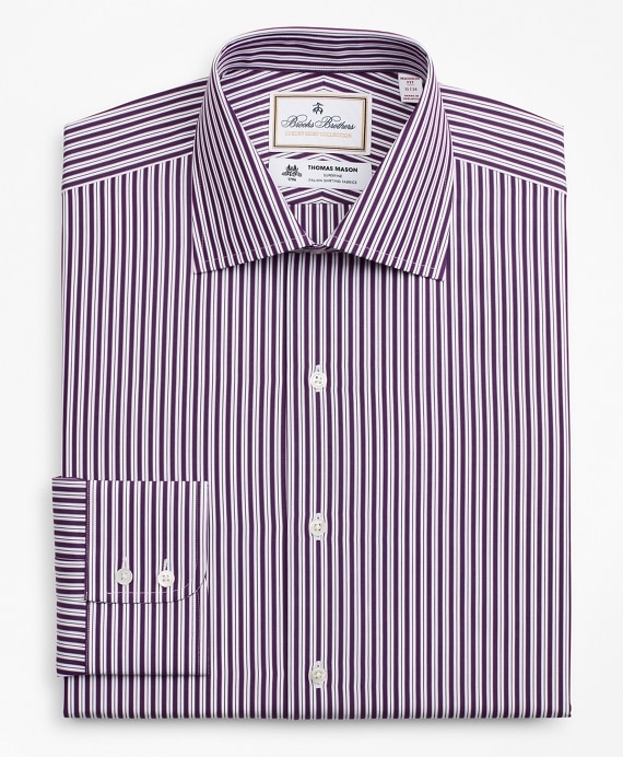 Luxury Collection Milano Slim-Fit Dress Shirt, Franklin Spread Collar Double-Stripe