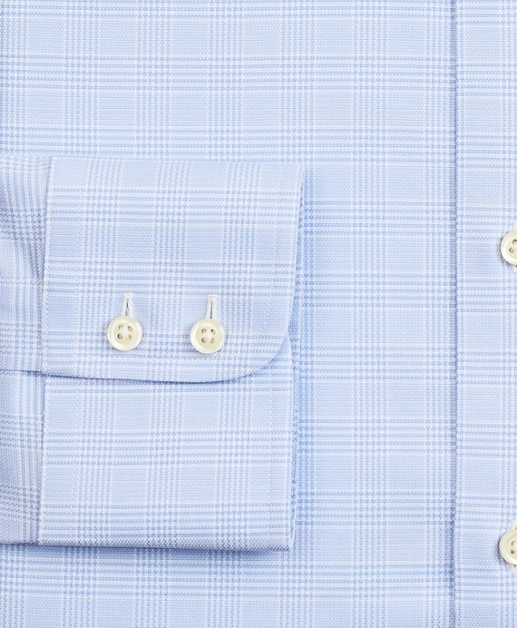 Stretch Soho Extra-Slim-Fit Dress Shirt, Non-Iron Royal Oxford English Collar Glen Plaid