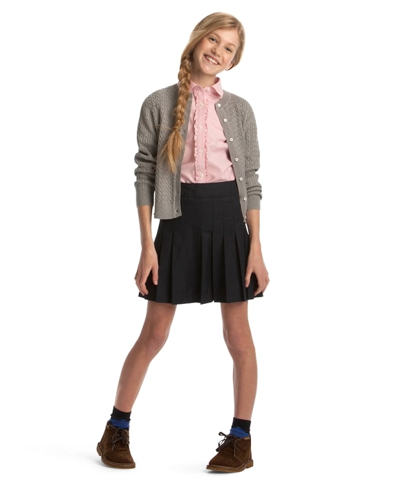 Girls Non-Iron Short-Sleeve Oxford