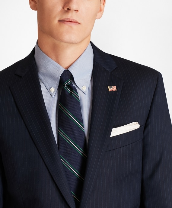 Regent Fit Saxxon™ Wool Bead Stripe 1818 Suit