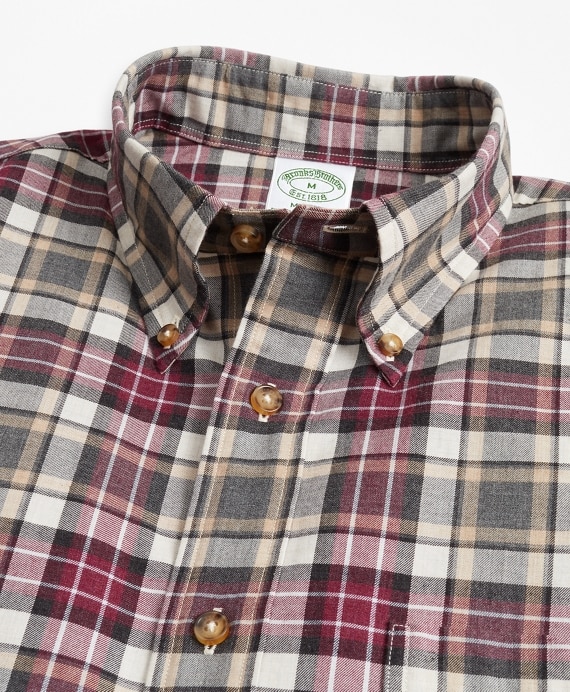 Milano Fit Multi-Plaid Brushed Flannel Sport Shirt