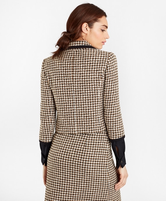 Checked Tweed Cropped Jacket