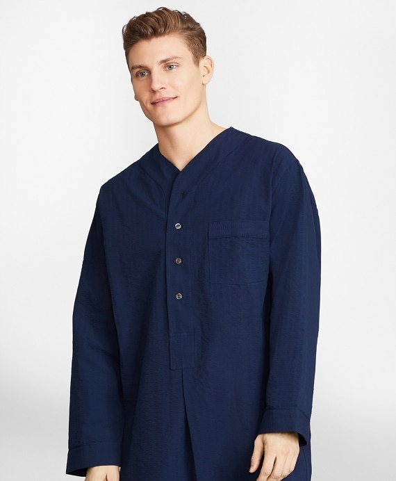 Seersucker Tonal Stripe Nightshirt