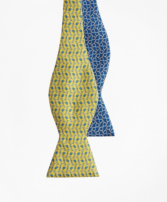 Bit Chain Link Print Reversible Bow Tie