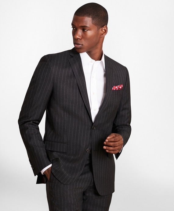 BrooksGate™ Regent-Fit Striped Wool Twill Suit Jacket