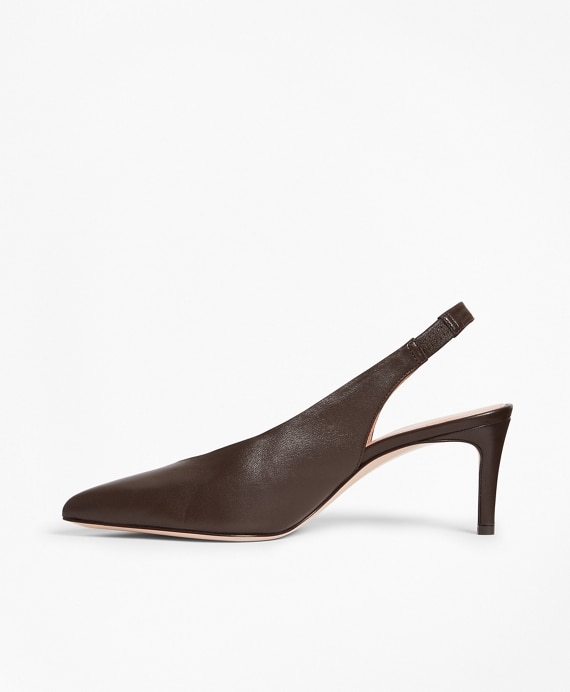 Leather Sling-Back Pumps