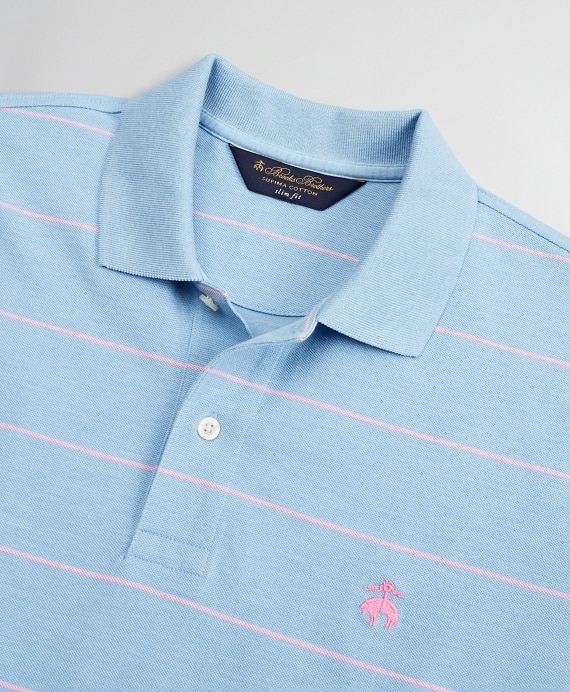 Slim Fit Thin Stripe Polo Shirt