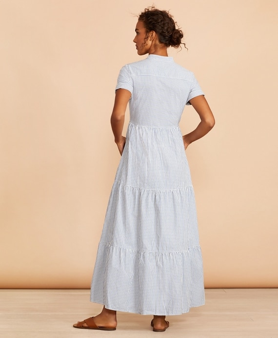 Striped Cotton Dobby Maxi Dress