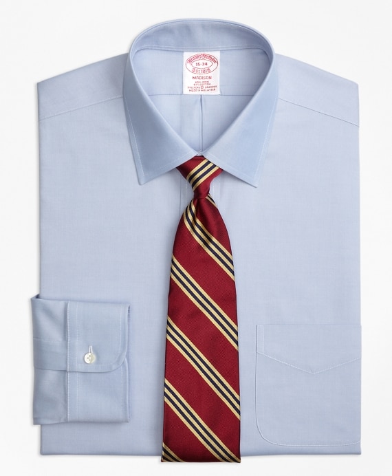 Stretch Madison Classic-Fit Dress Shirt, Non-Iron Pinpoint Spread Collar