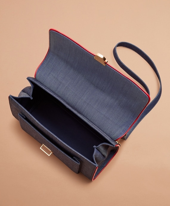 Denim Chain-Strap Shoulder Bag