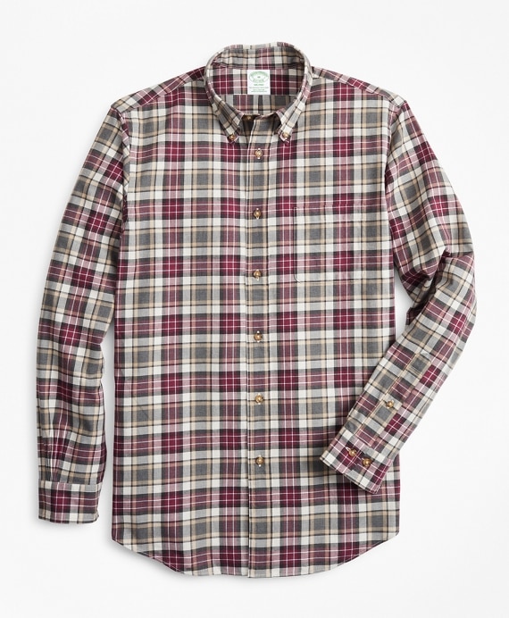 Milano Fit Multi-Plaid Brushed Flannel Sport Shirt