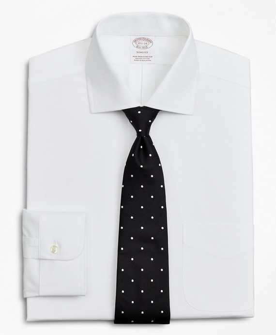 Stretch Soho Extra-Slim-Fit Dress Shirt, Non-Iron Poplin English Collar