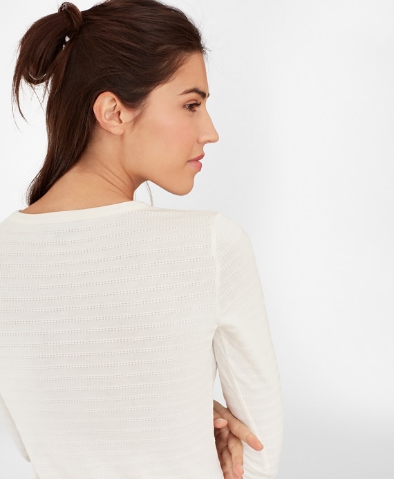 Textured-Stripe Supima® Cotton Top