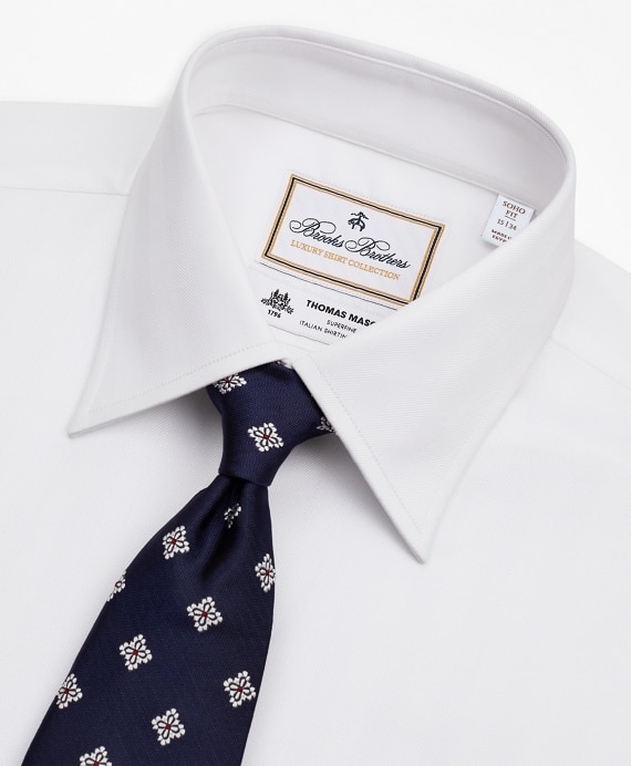 Luxury Collection Soho Extra-Slim-Fit Dress Shirt, Franklin Spread Collar Herringbone