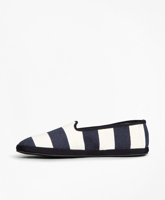 Striped Canvas Flats