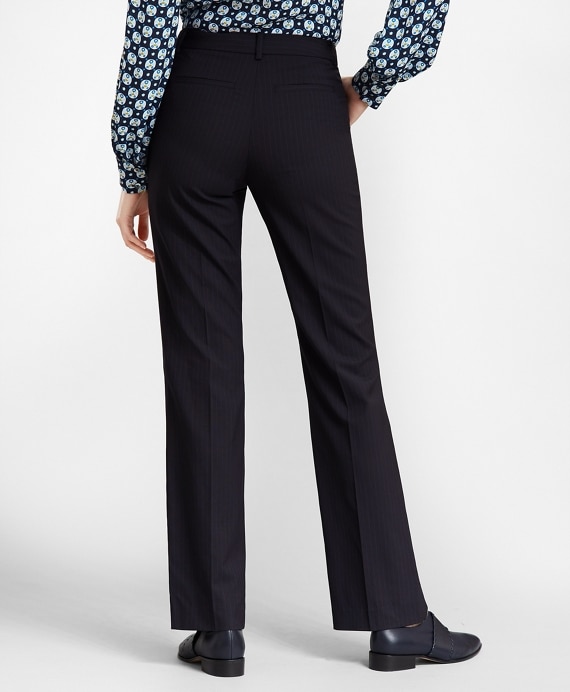 Petite Pinstripe Stretch Wool Pants