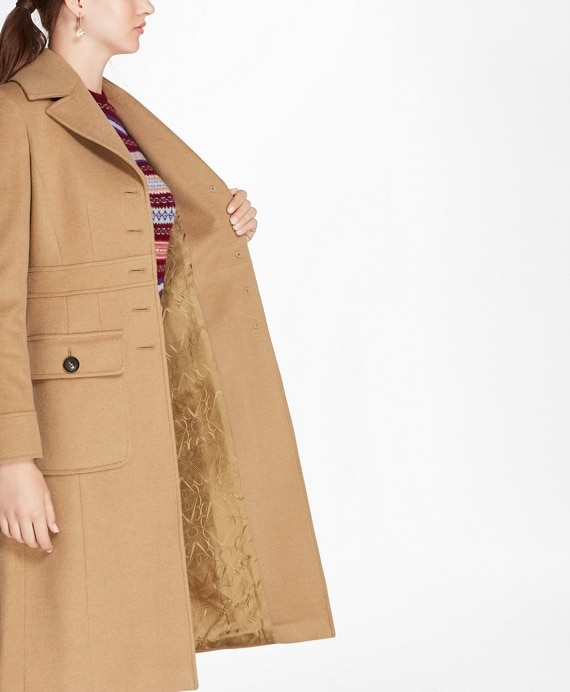 Petite Camel Hair Polo Coat