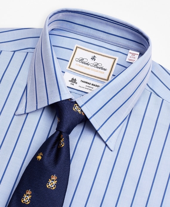 Luxury Collection Madison Classic-Fit Dress Shirt, Franklin Spread Collar Herringbone Stripe