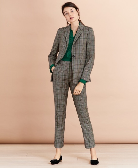 Plaid Wool Tweed Jacket