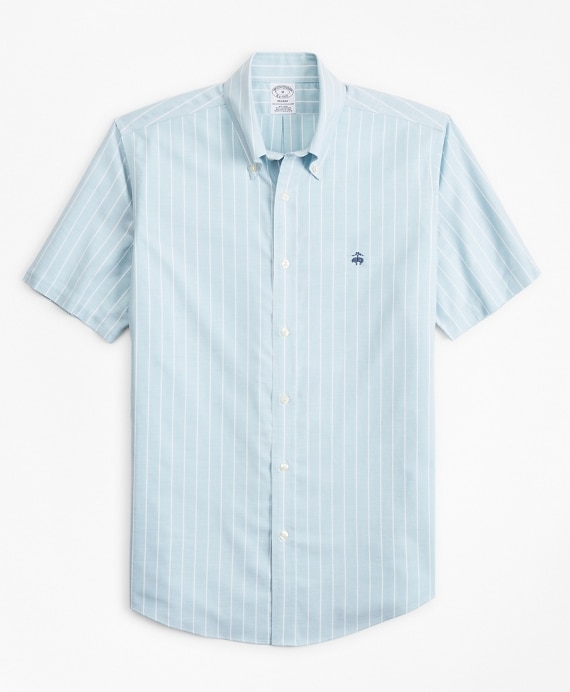 Stretch Regent Fitted Sport Shirt, Non-Iron Short-Sleeve Stripe