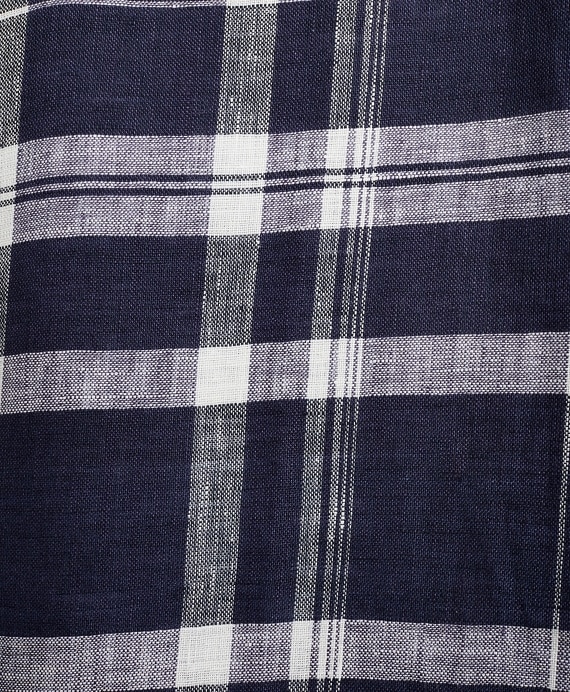 Madison Classic-Fit Sport Shirt, Irish Linen Large Plaid