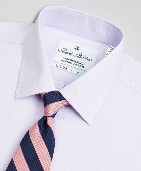 Madison Classic-Fit Dress Shirt, Performance Non-Iron with COOLMAX®, Ainsley Collar Twill Check