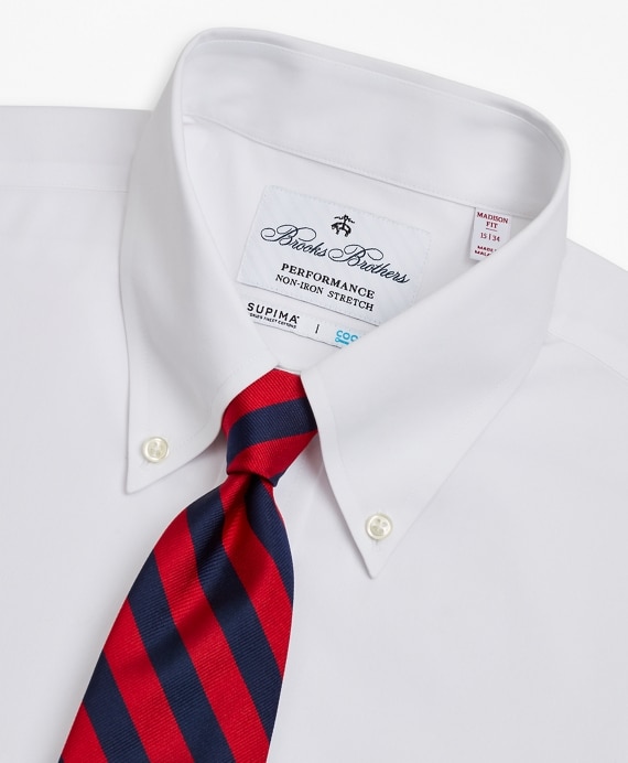 Madison Classic-Fit Dress Shirt, Performance Non-Iron with COOLMAX®, Button-Down Collar Broadcloth