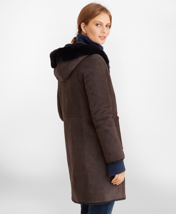 Shearling Hooded Coat