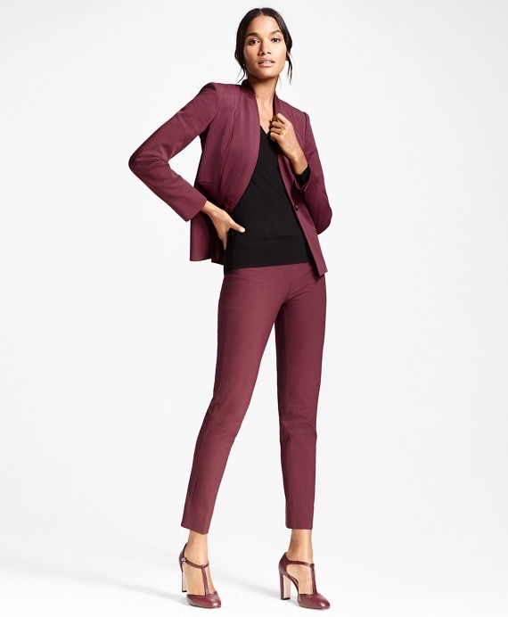 Stretch Wool Twill One-Button Jacket