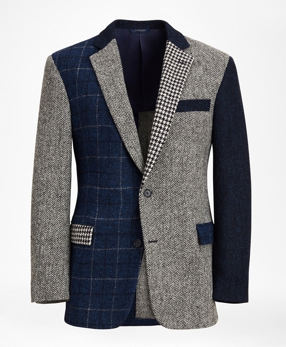 Regent Fit Harris Tweed Mixed Pattern Sport Coat