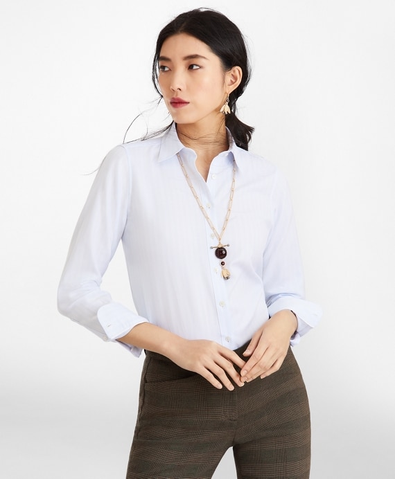 Classic-Fit Striped Cotton Dobby Luxury Shirt
