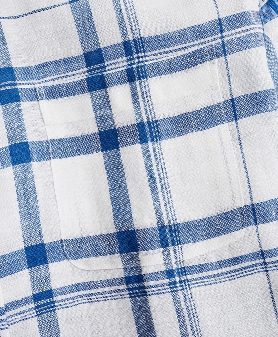 Madison Classic-Fit Sport Shirt, Irish Linen Plaid