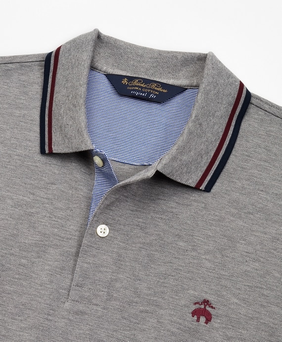 Original Fit Stripe Trim Polo Shirt