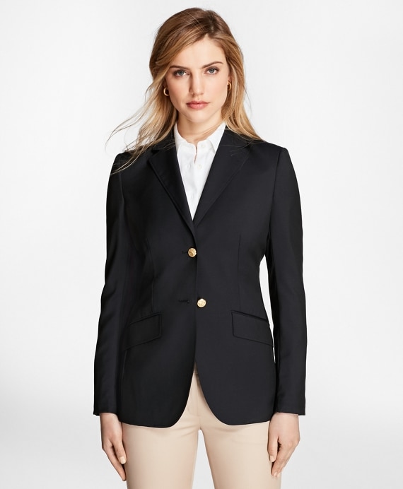 Petite Two-Button Wool Blazer