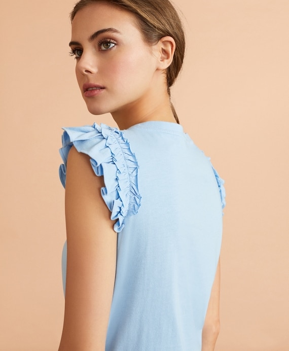 Flounce-Sleeve Top